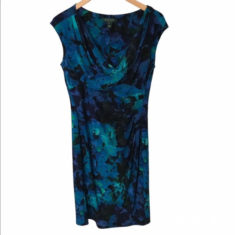 Lauren Ralph Lauren Blue and Green Floral Dress